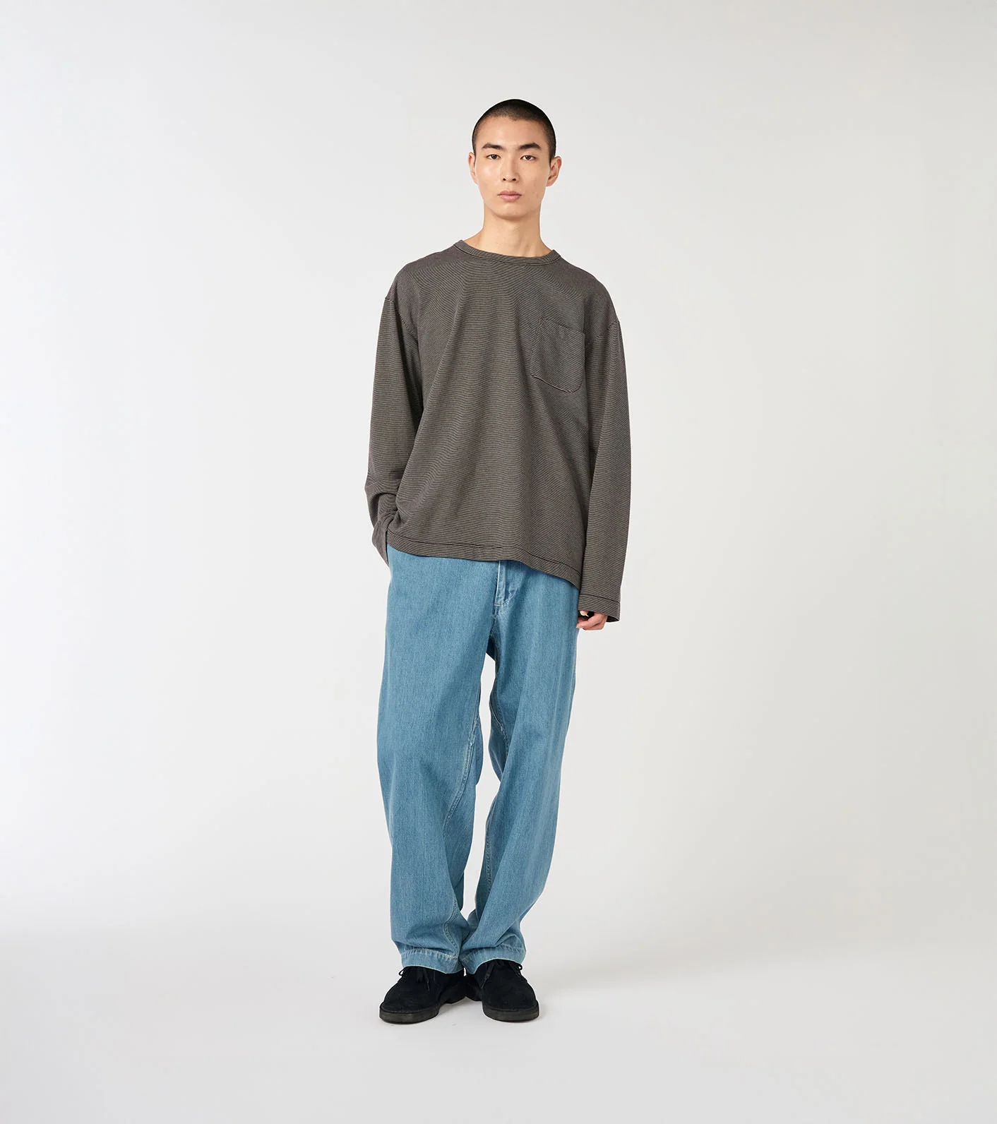 Micro Stripe Pocket L/S Tee - Image 3