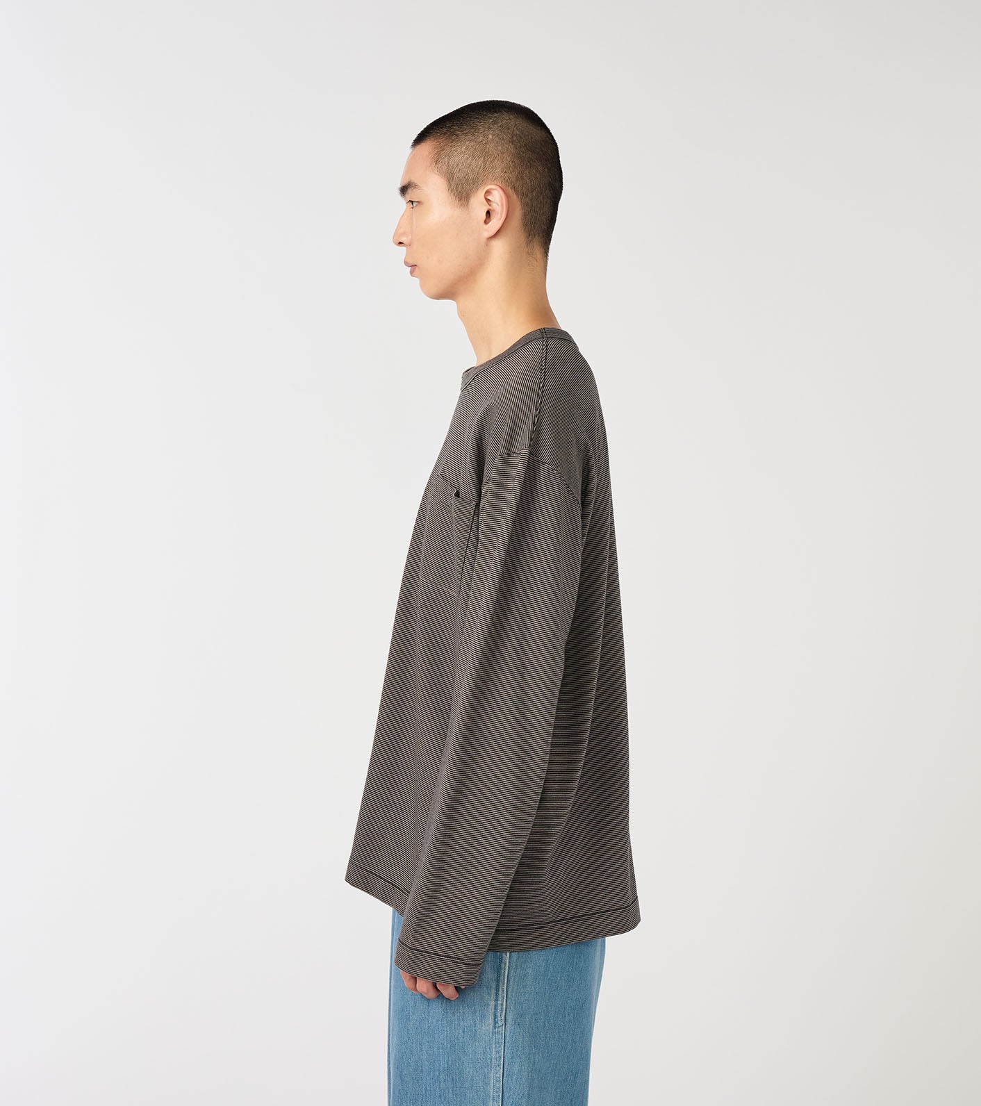 Micro Stripe Pocket L/S Tee - Image 5