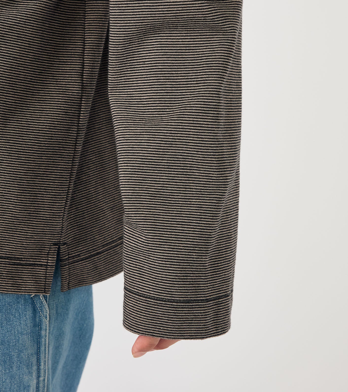Micro Stripe Pocket L/S Tee - Image 9